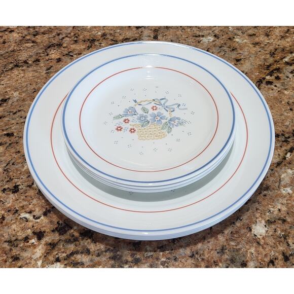 Corelle Country Cornflower (Set Of 12 Pieces) 1988-1993, Made In USA - Picture 3 of 16